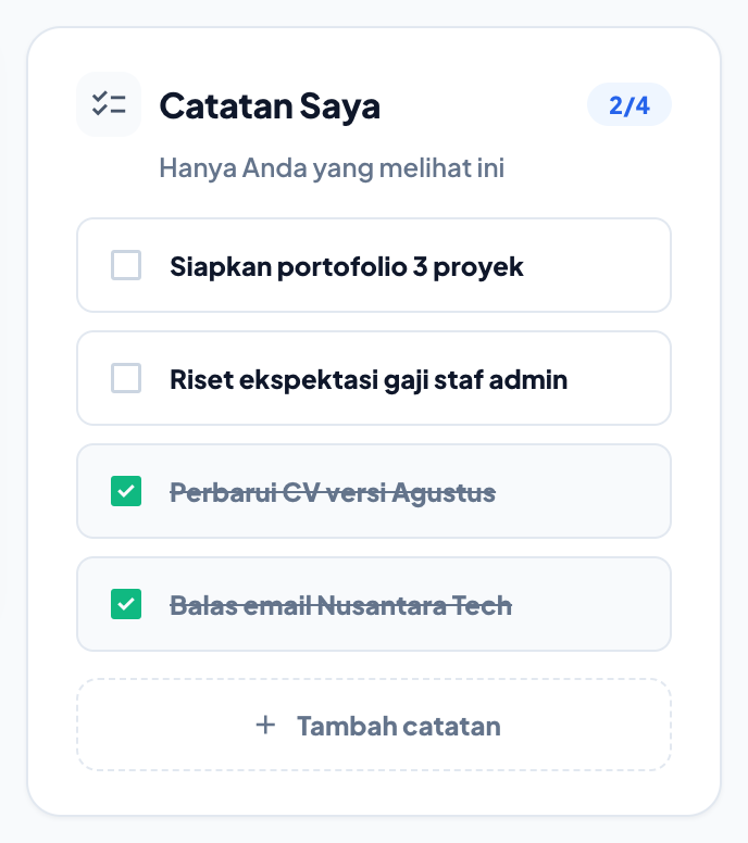 Catatan pribadi